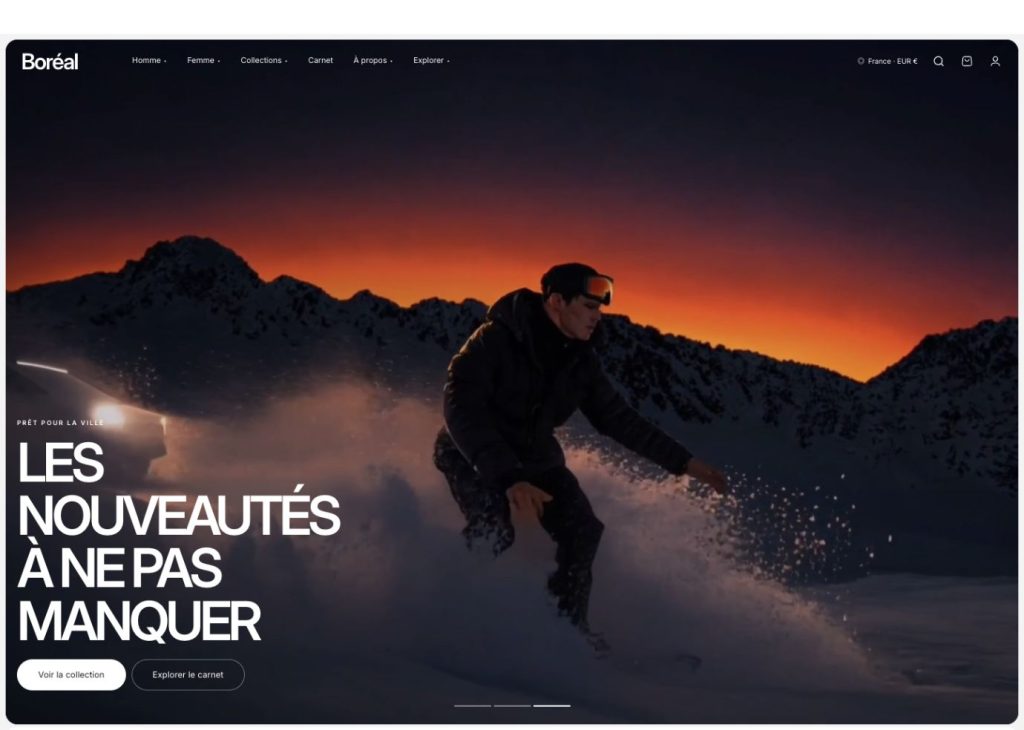 Aperçu de la boutique en ligne Boréal