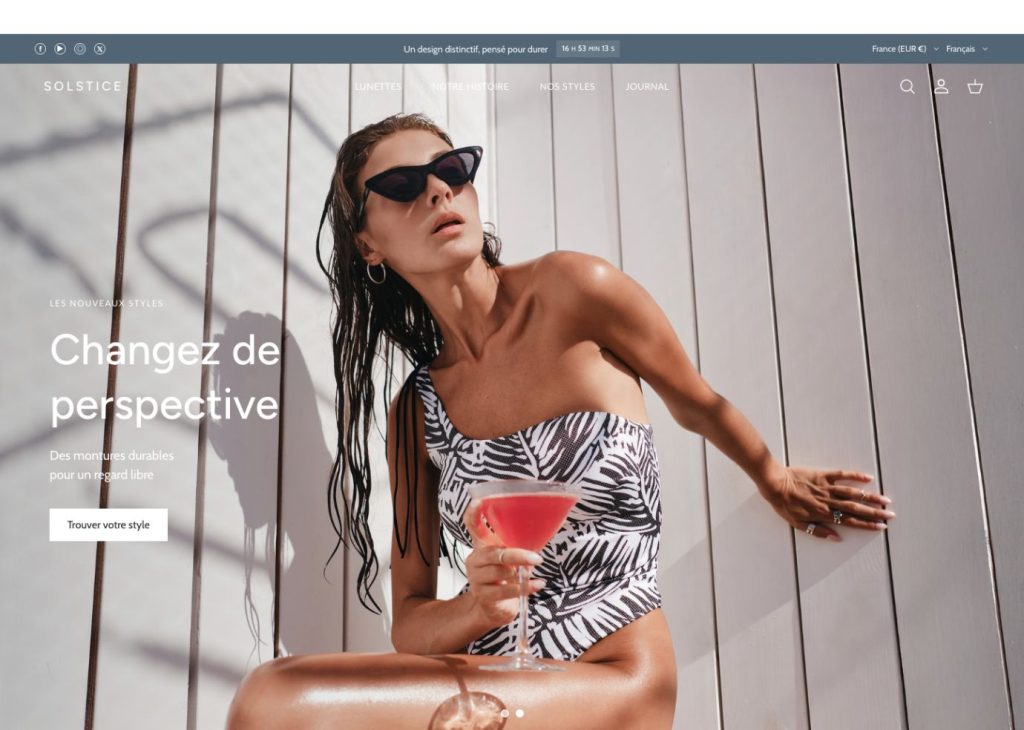 Aperçu de la boutique en ligne Solstice