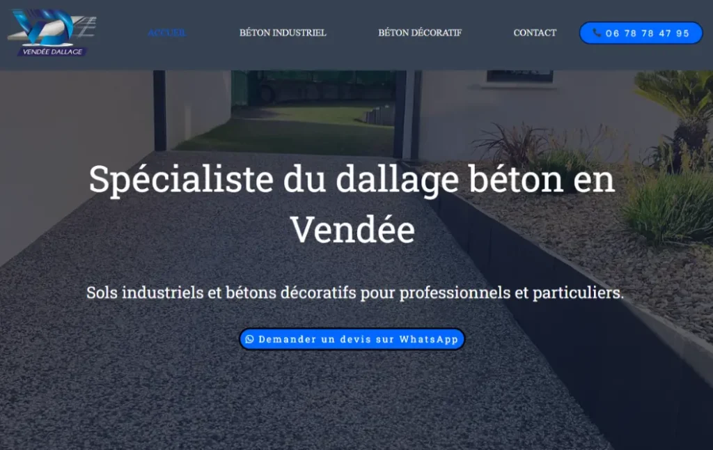 Site internet – Vendée Dallage
