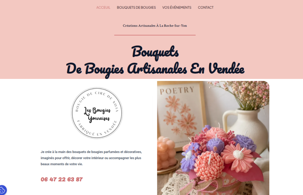 Site internet – Les Bougies Yonnaises